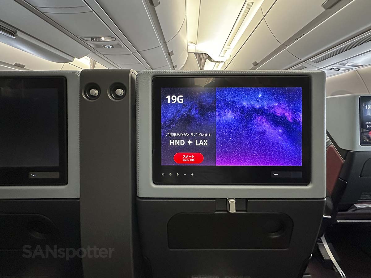 Japan Airlines A350-1000 premium economy video screens