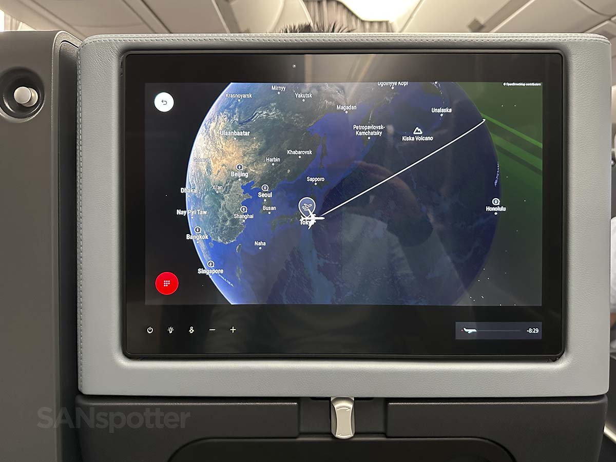 Defective video screen at my seat (19G) in JAL A350-1000 Premium Economy
