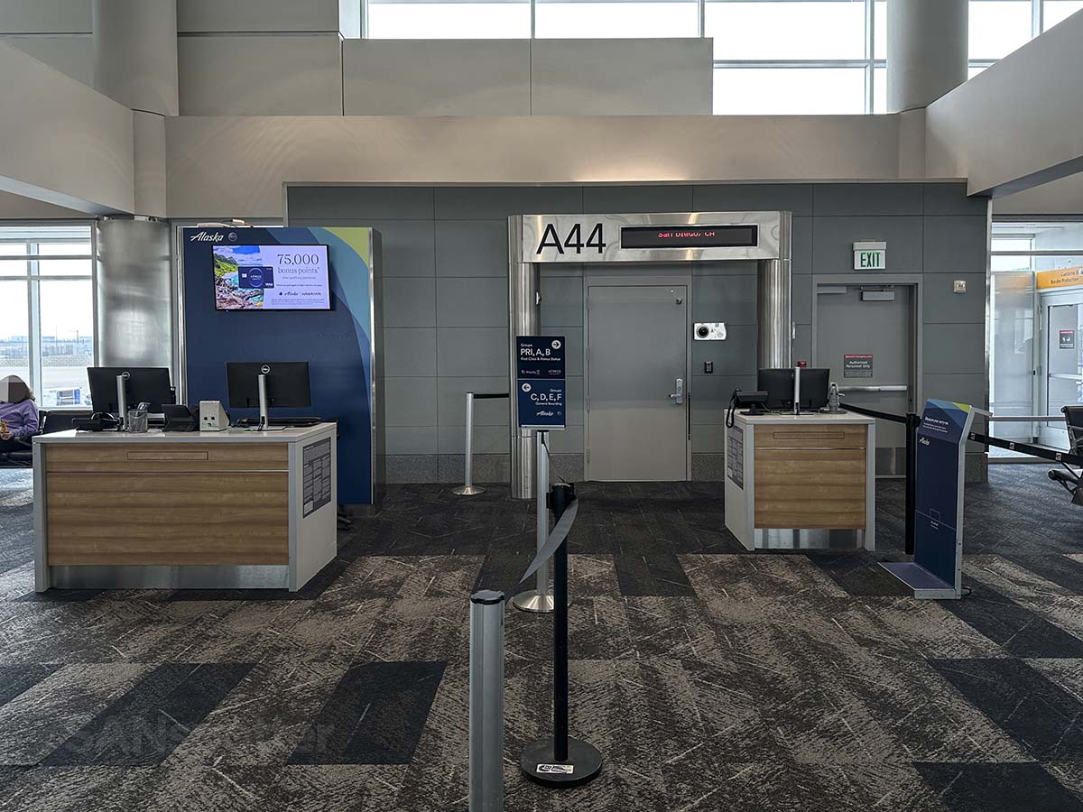 Alaska Airlines gate A44 Denver International Airport