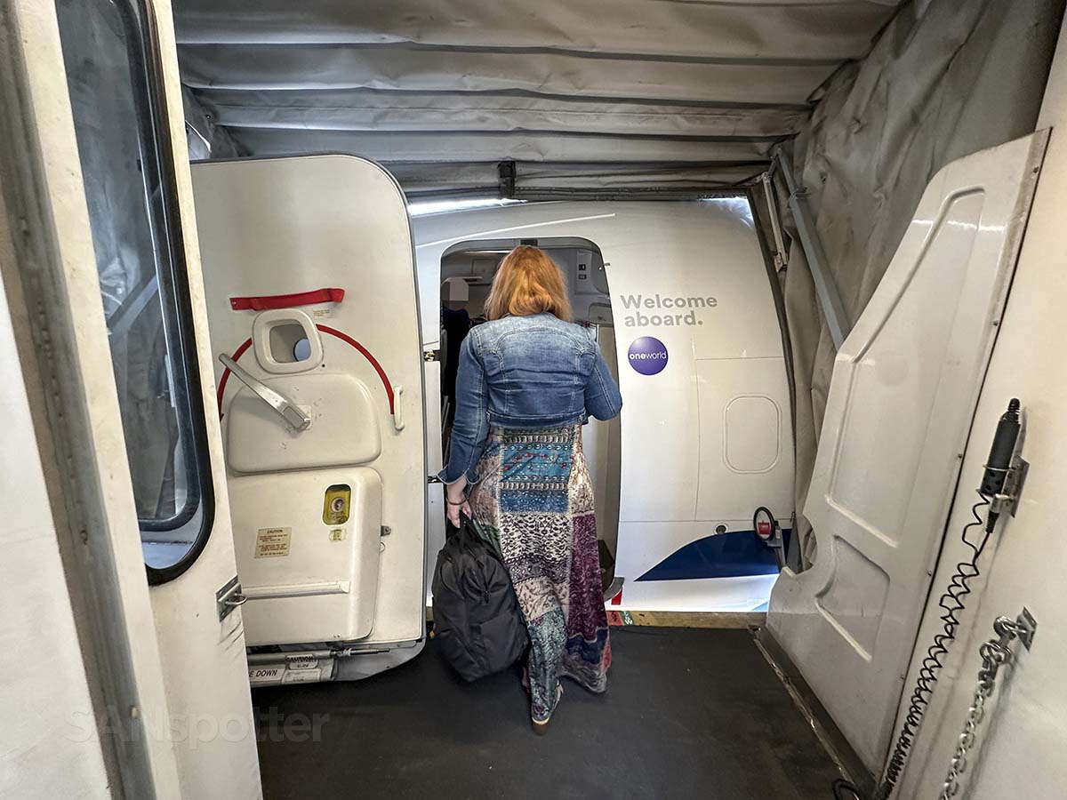 Alaska airlines 737-800 forward boarding door
