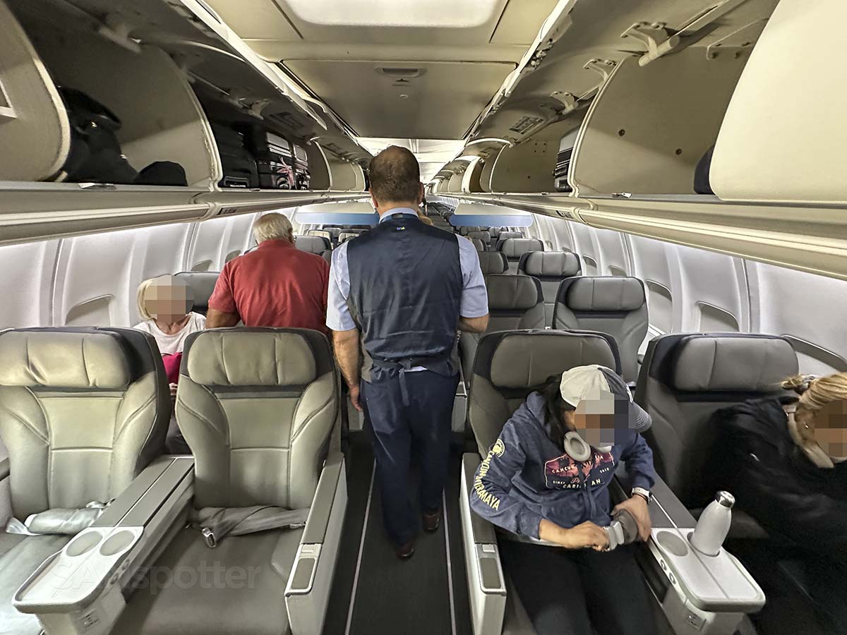 Alaska Airlines 737-800 first class cabin