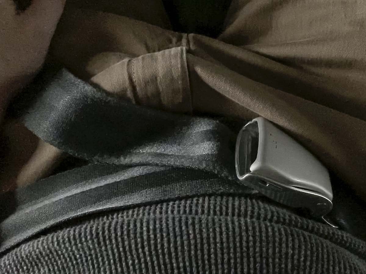My seatbelt in Alaska Airlines 737-800 first class December 2018