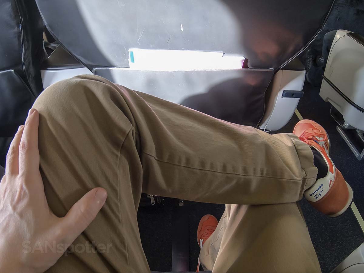 Crossing my legs in Alaska Airlines 737-800 first class December 2018