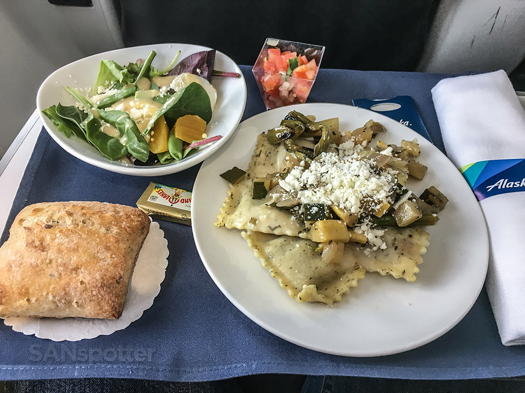 My alaska airlines 737-900 first class meal from March 2018