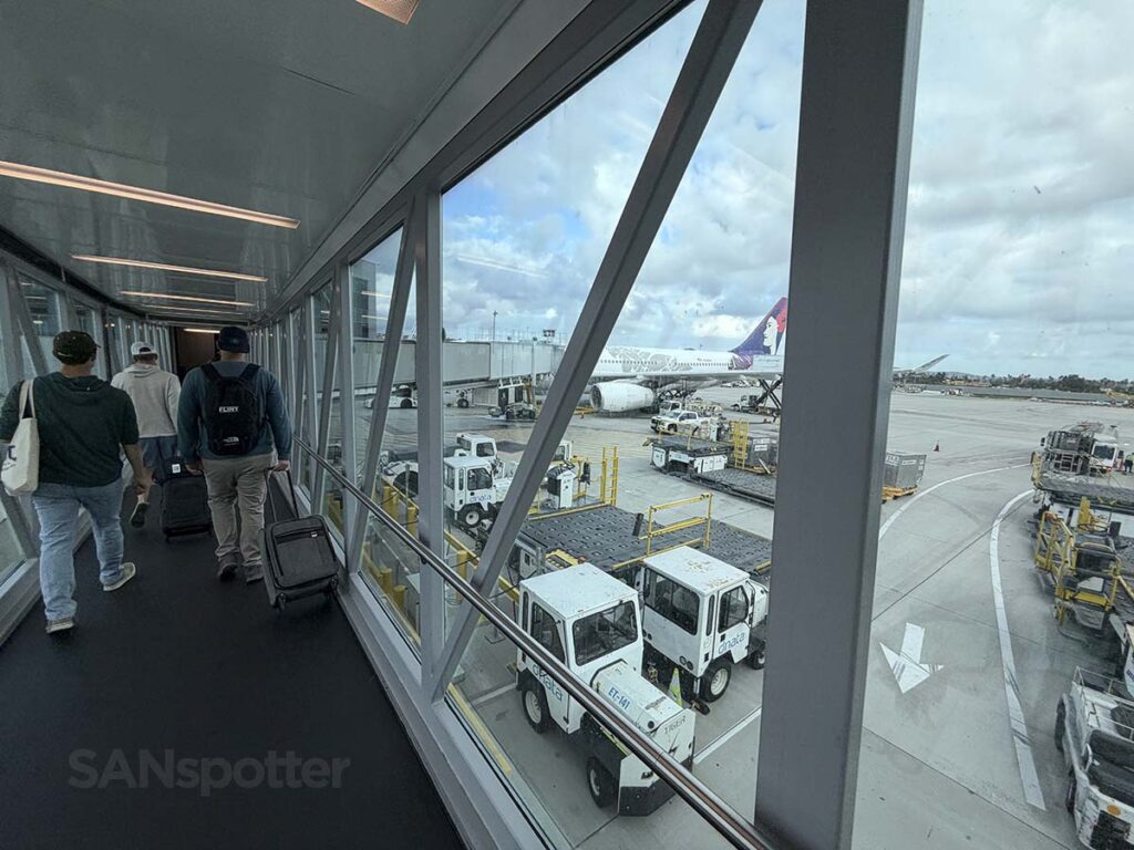 Inside gate 51 jet Bridge San Diego airport