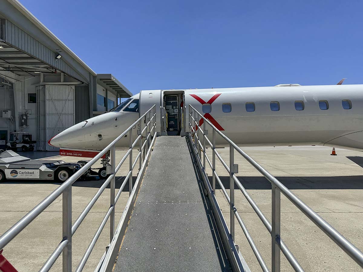 JSX Embraer 145 forward boarding door