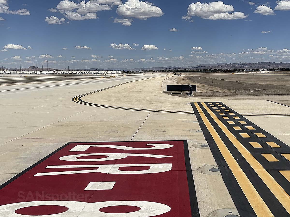 Turning off runway 26R at LAS