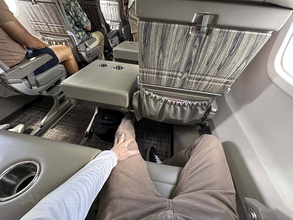 Sitting and waiting for the seatbelt sign to turn off in a JSX E145 after arriving at LAS
