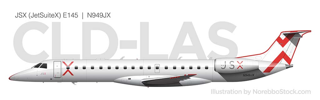 JSX Embraer 145 side view illustration